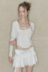 SWAN SKIRT white