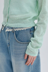 Petal Knit Cardigan [Mint]