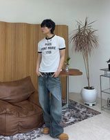 ヘイズパリリンガーショートスリーブTシャツ