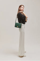 ISLE MINI CROC ショルダーレザーバッグ / Wani Green