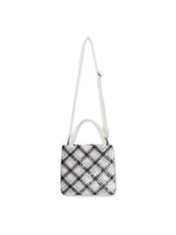 check mini velvet cross bag [white]
