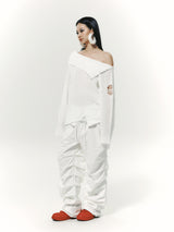 TUCK PANTS WHITE