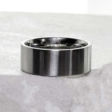 SS-8mm None logo simple ring_N silver