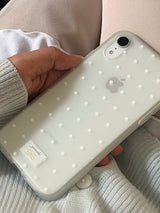 dot phonecase 半透明ドット柄ケース ホワイト