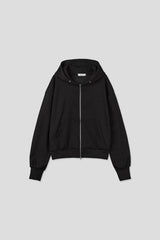 Lowell crop fingerhole hood zip-up