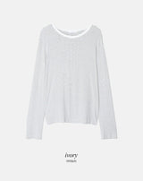 Border Rayon80 Loose Fit T-Shirt (4color)