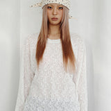 Net Raglan Knit Sleeve (white)