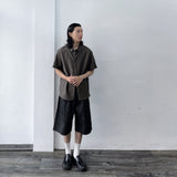 3D Seamed Wide Shorts