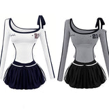 #TS1201 Elastic fit number strap top (2colors)
