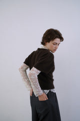 Layered lace blouse_ivory