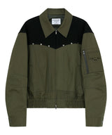 Western line jacket(khaki/black)