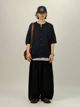 GE Crew Neck Easy Half Cardigan