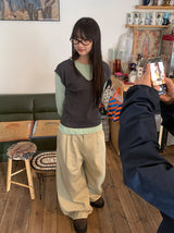 リュニレースキャップスリーブレイヤードショートスリーブTシャツ
