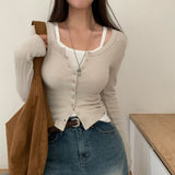 [BELLIDE MADE] Round Rib Slim Fit Cardigan
