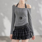 Talia Star Shirring Layered T-shirt