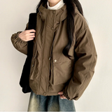 Ted High Neck Hooded Padded Jumper