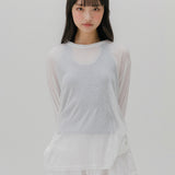 シー スルー リップ ティーシャツ (WHITE)