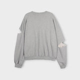 3タップダメージカッティングスウェットシャツ (3color)