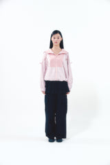 Check Ribbon Wind Breaker Pink