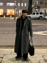  [Premium] Metin Hidden Maxi Wool Coat