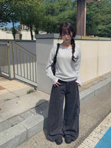 メッシーポケットカーゴスリットワイドパンツ