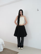 COTTON FLARE SKIRT (BLACK)