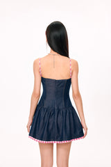 Lub-Dub Volume Mini Dress (Navy)