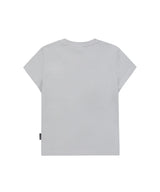 ピクセルフェアリーグラフィックキャップスリーブTシャツ - ホワイトグレー