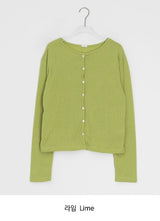 Kiho Round Boucle Summer Cardigan