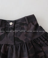 Camo cancan mini skirt
