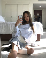 Lace pleated skirt