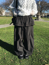 Crinkle Nylon Skirt Pants (3c)
