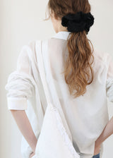 Lace Flower Scrunchie_Large_Black