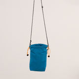 Nylon pouch bag - BLUE / MUSTARD