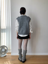 Detail V-neck Knit Vest Vest