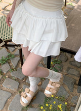 Pure Frill Mini Tiered Skirt Pants (3color)