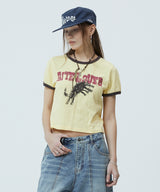 BITE LOVER CROP RINGER TEE