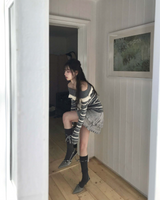 アブワパンチングフリルソフトスカート