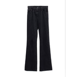 WASHED RIVET DENIM PANTS