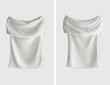 Rope Mood Layered Off-Shoulder Knit / 4 colors
