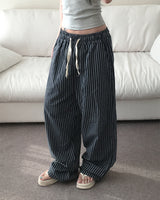 [Unisex/Summer Pants] Lev Linen Stripe Banding Pants (4 colors)