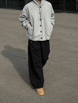 ONE SIDE SNAP BUTTON SWEAT PANTS