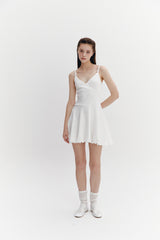 Wave Flare Dress Ivory