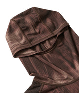 Air Vent Tie-Dye Racing Finger Watch-Hole Hood Sleeve (Brown)