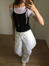 Unbalanced Tie T-Shirt (4color)