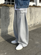ONE SIDE SNAP BUTTON SWEAT PANTS