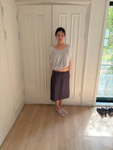 gathered drape top