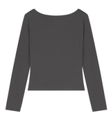 [mnem] alter snap boatneck tee (charcoal)