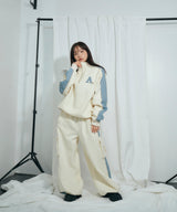 UNISEX デニムライン裏起毛パンツ