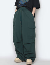 Solid Big Pocket Cargo Pants